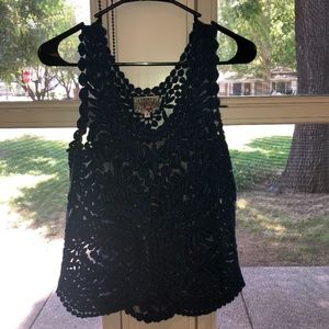 Yoana Baraschi Embroidered Floral Tank Top/Shirt